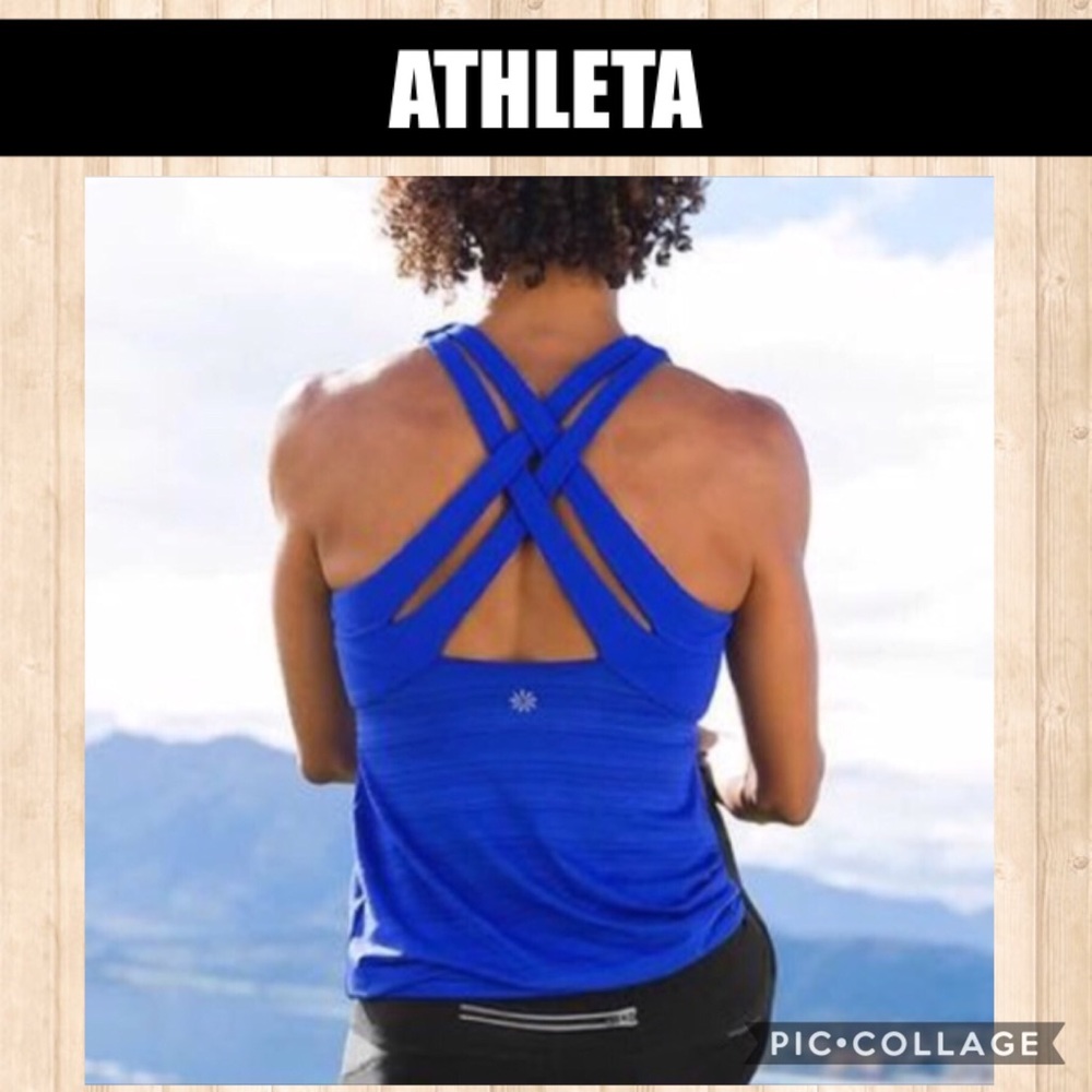 ATHLETA Purple Crunch & Punch Cross Back Tank SML